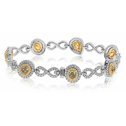 Mixed Shape Fancy Yellow Bracelet — view 2