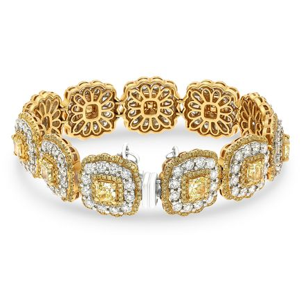 Cushion Fancy Yellow Bracelet — view 2