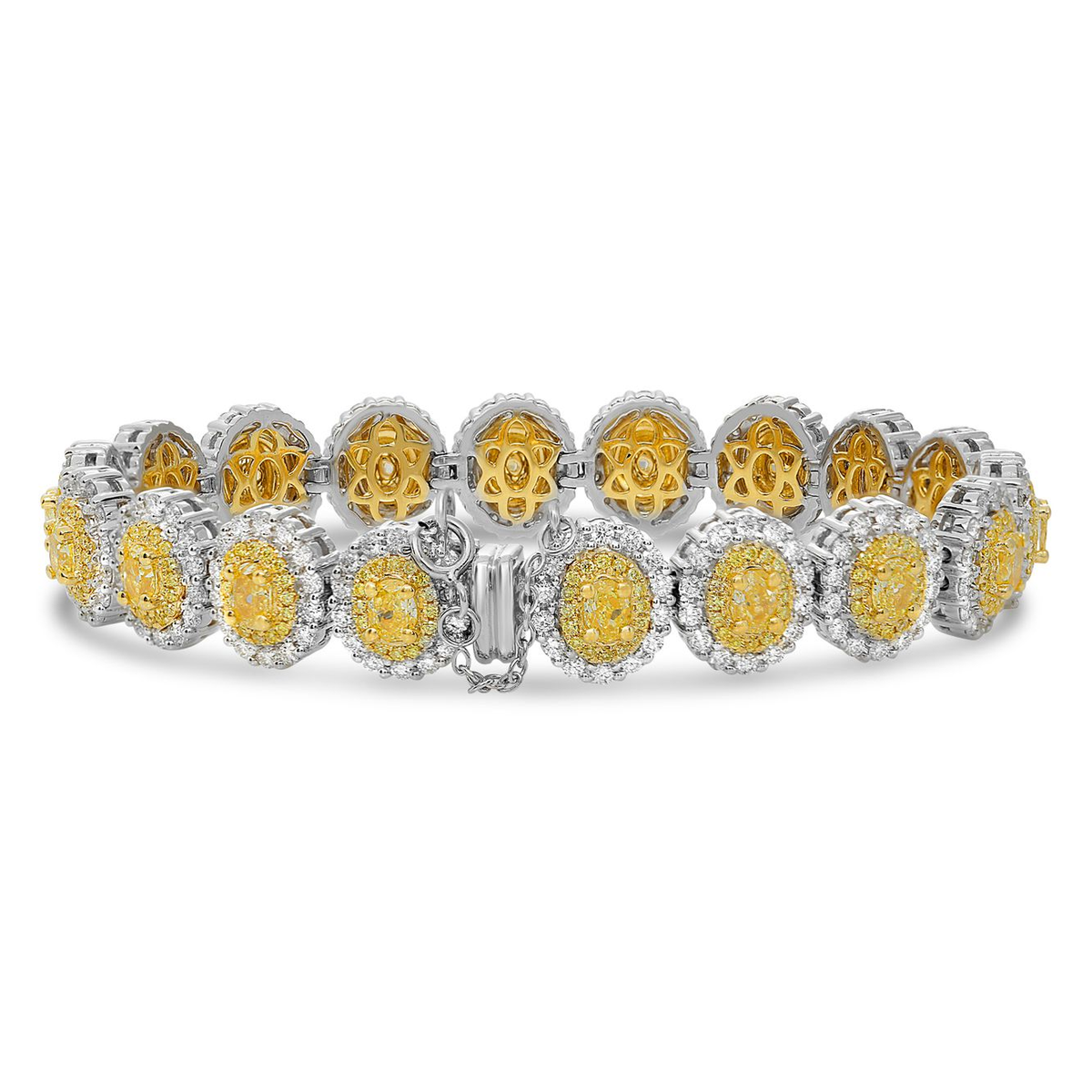 Oval Two-Tone Diamond Bracelet — view 2