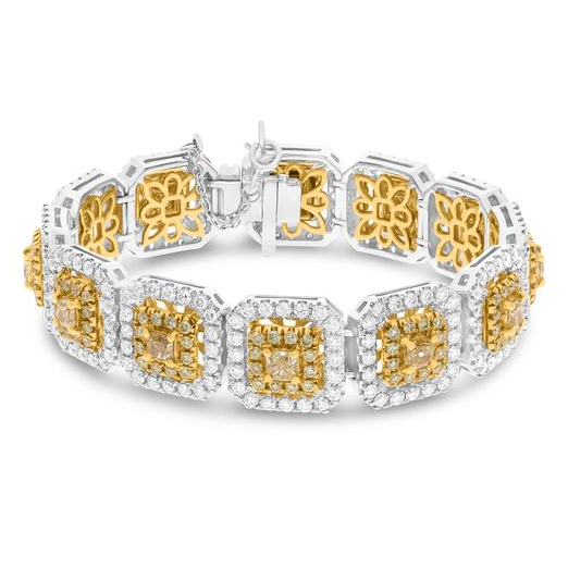 Cushion Fancy Yellow Bracelet — view 2