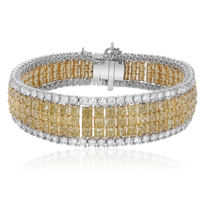 Five Row Two Tone Diamond Bracelet — view 2