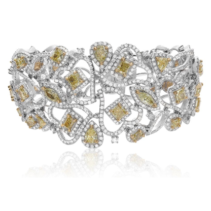 Two-Tone Abstract Diamond Bracelet — view 1