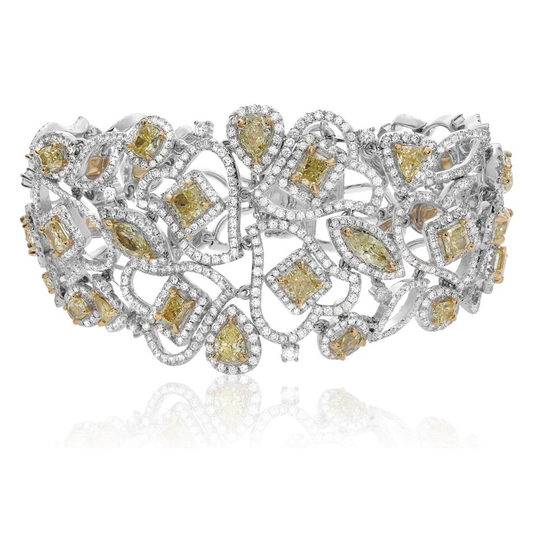 Two-Tone Abstract Diamond Bracelet — view 1