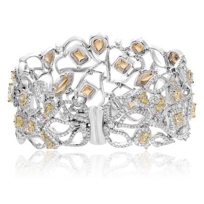 Two-Tone Abstract Diamond Bracelet — view 2