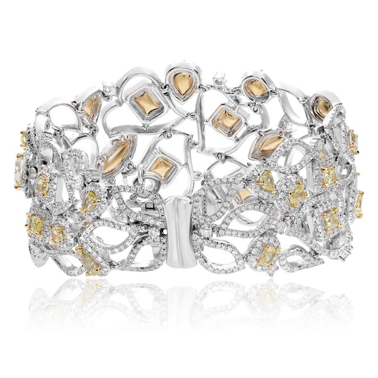 Two-Tone Abstract Diamond Bracelet — view 2