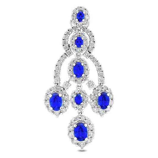 Oval Sapphire Earring — view 1