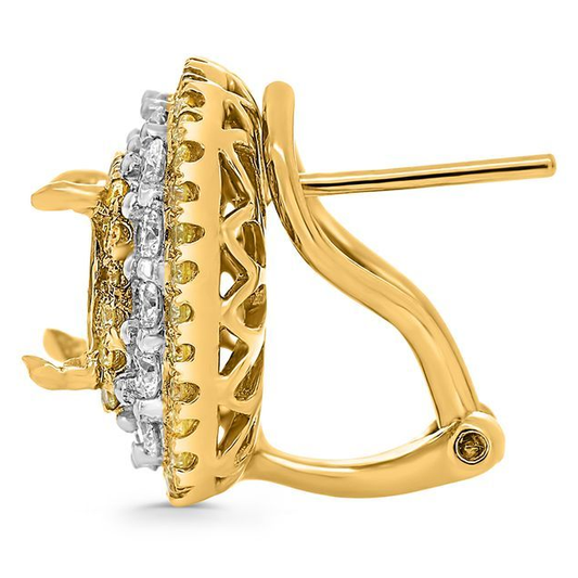 Cushion Fancy Yellow Diamond Earring — view 2