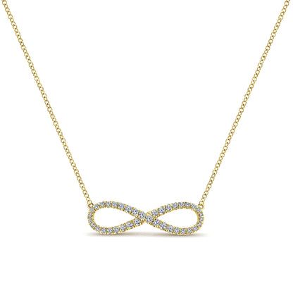 14K Yellow Gold Diamond Infinity Symbol Pendant Necklace — Gabriel & Co. NK5290Y45JJ