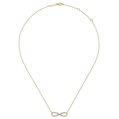 14K Yellow Gold Diamond Infinity Symbol Pendant Necklace — Gabriel & Co. NK5290Y45JJ