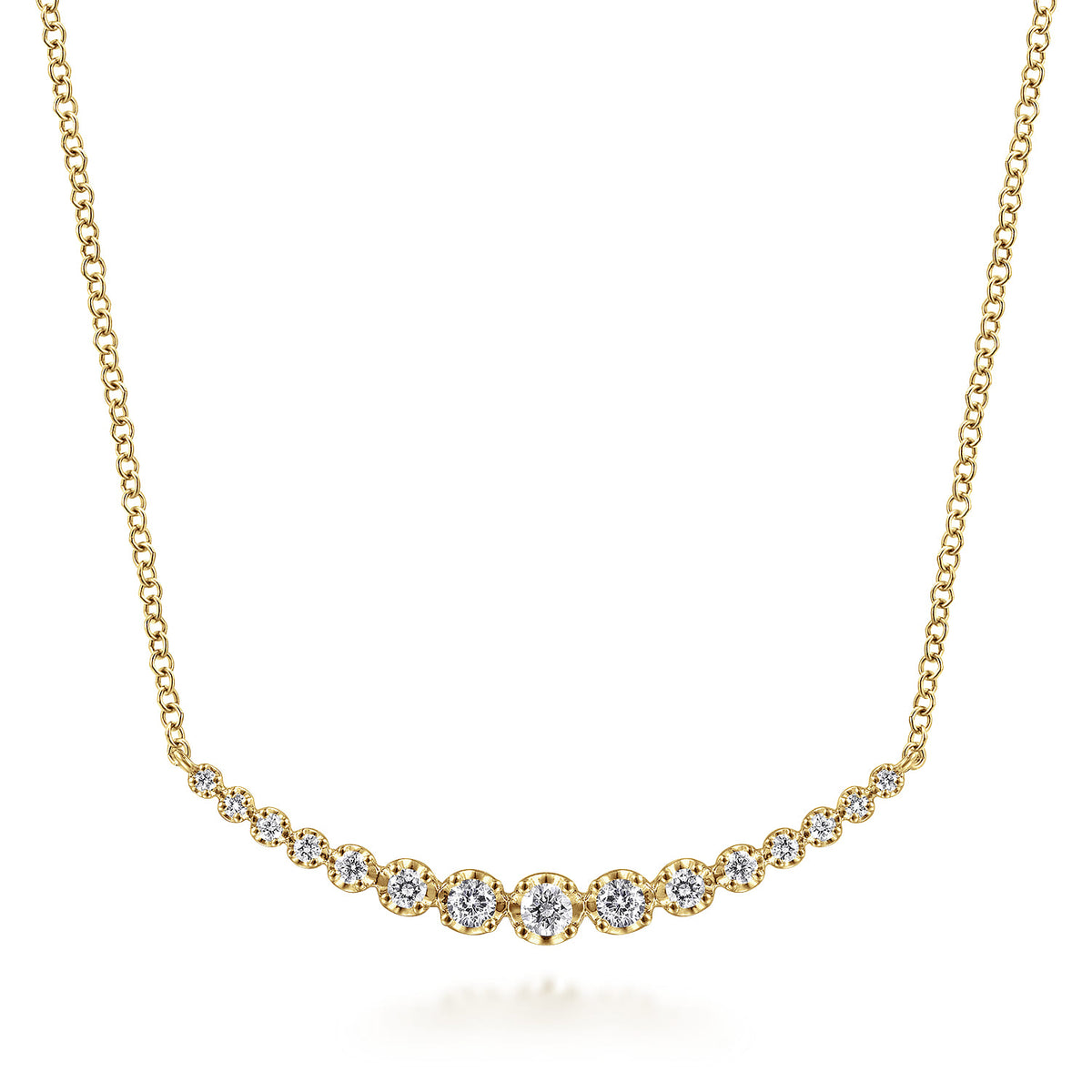 14K Yellow Gold Diamond Necklace — Gabriel & Co. NK6215Y45JJ