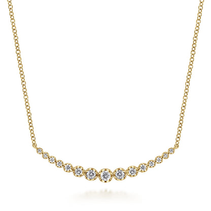 14K Yellow Gold Diamond Necklace — Gabriel & Co. NK6215Y45JJ