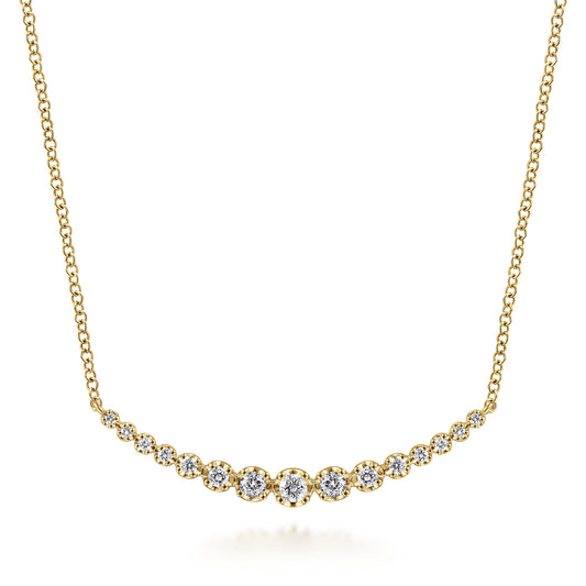 14K Yellow Gold Diamond Necklace — Gabriel & Co. NK6215Y45JJ