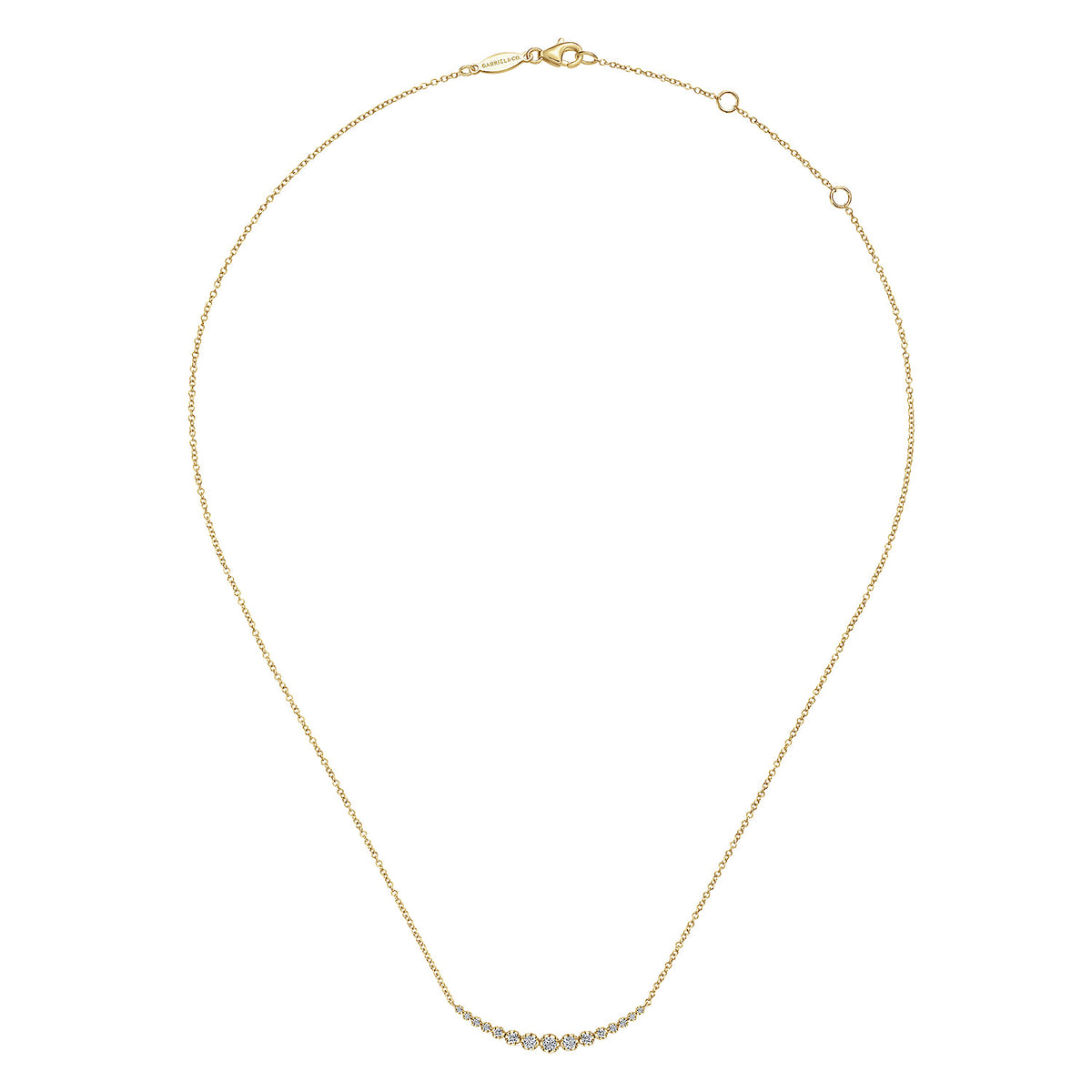 14K Yellow Gold Diamond Necklace — Gabriel & Co. NK6215Y45JJ