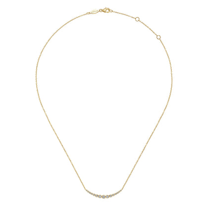 14K Yellow Gold Diamond Necklace — Gabriel & Co. NK6215Y45JJ