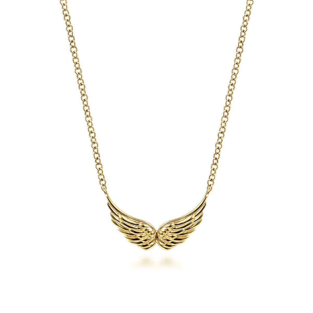 Pendant Necklace Angel Wings 14K Yellow Gold — Gabriel & Co. NK6477Y4JJJ