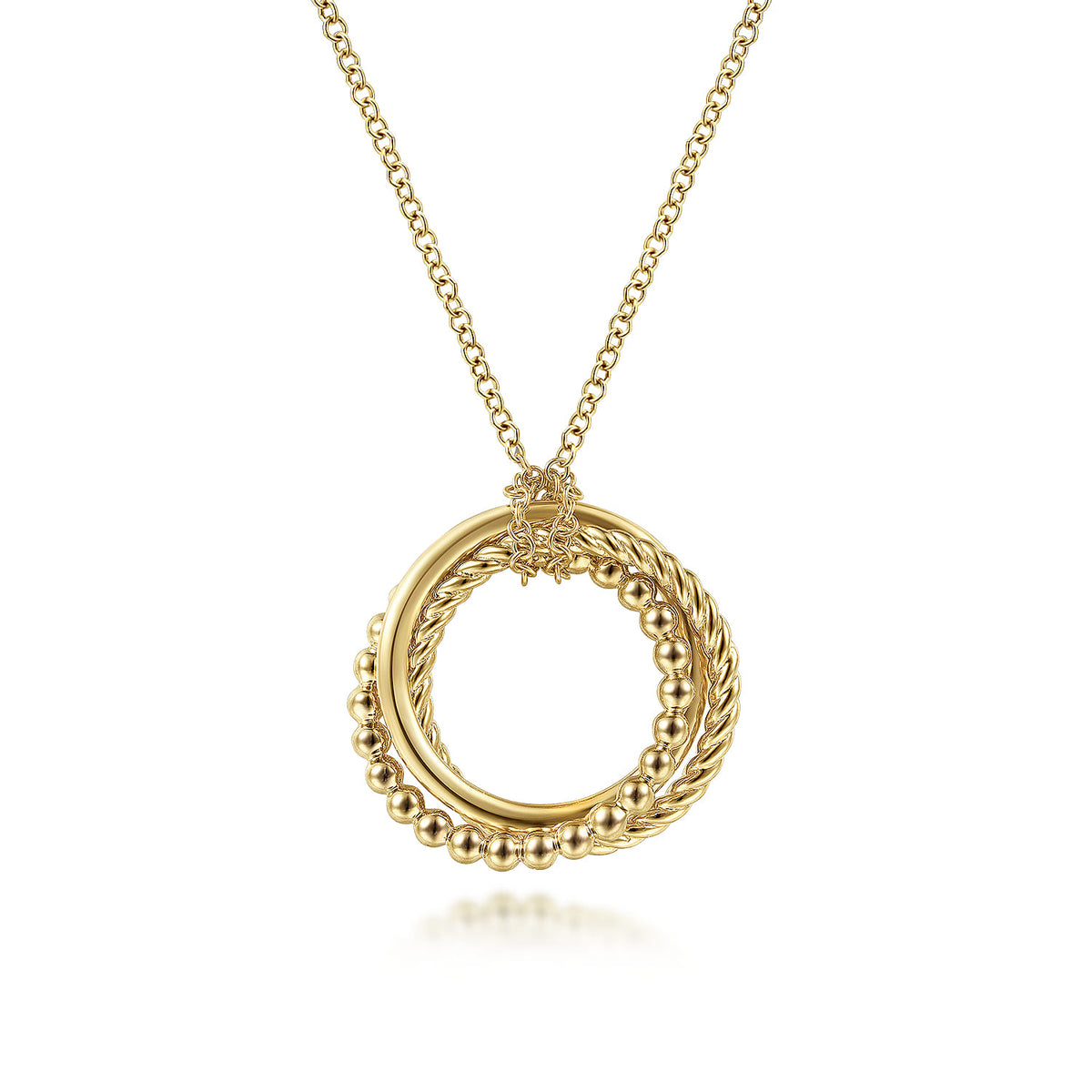 Pendant Necklace 14K Yellow Gold Rope Bujukan — Gabriel & Co. NK6531Y4JJJ
