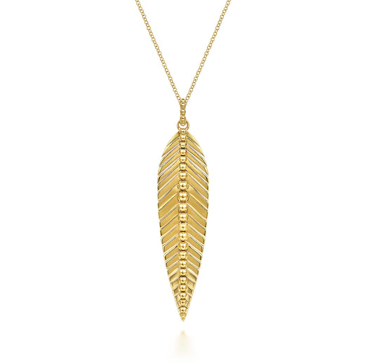 Pendant Necklace 14K Yellow Gold Bujukan — Gabriel & Co. NK6764Y4JJJ