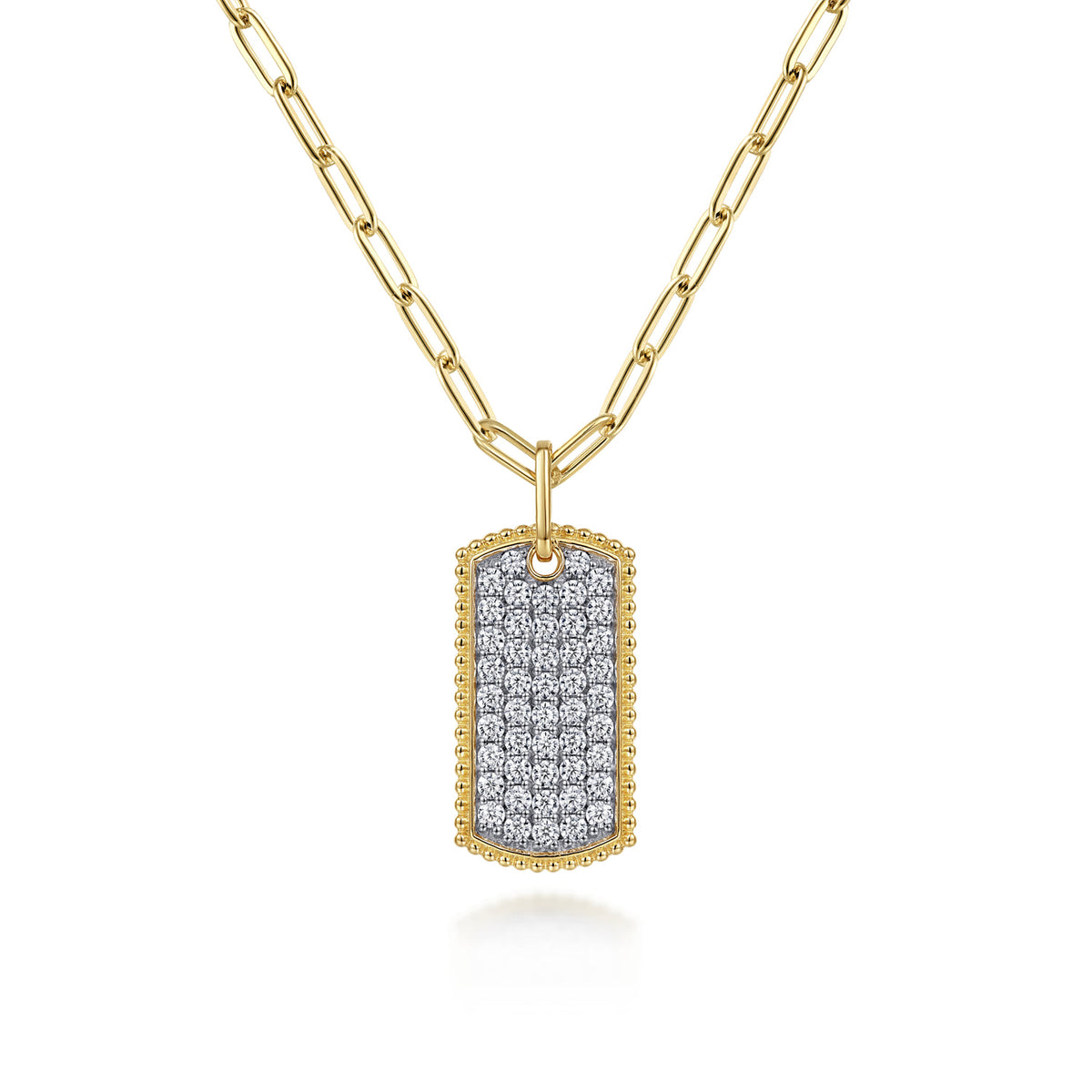 14K Yellow Gold Diamond Pendant Necklace — Gabriel & Co. NK6842-18Y45JJ