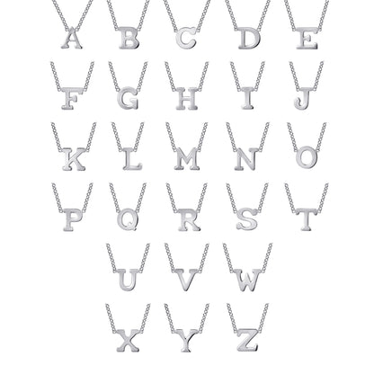 14K White Gold M Initial Necklace — Gabriel & Co. NK6928M-W4JJJ