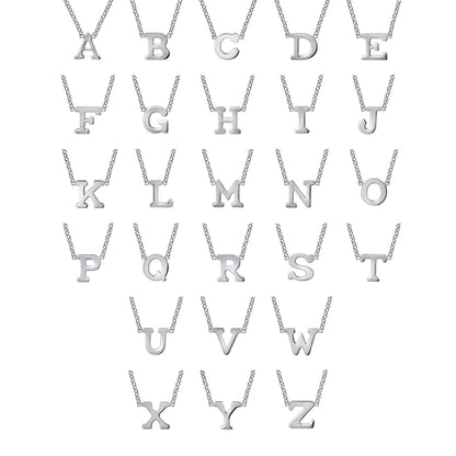14K White Gold S Initial Necklace — Gabriel & Co. NK6928S-W4JJJ