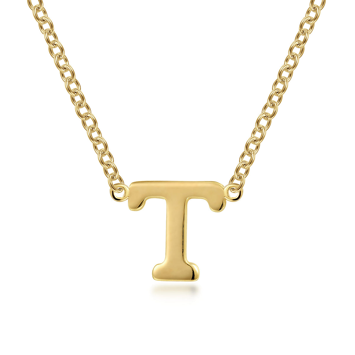 14K Yellow Gold T Initial Necklace — Gabriel & Co. NK6928T-Y4JJJ