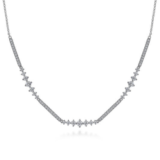 14K White Gold Diamond Necklace — Gabriel & Co. NK6954W45JJ
