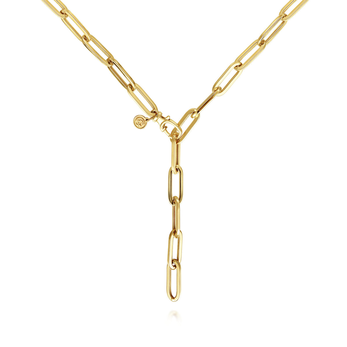 14K Yellow Gold Y Chain Necklace — Gabriel & Co. NK7092-20Y4JJJ