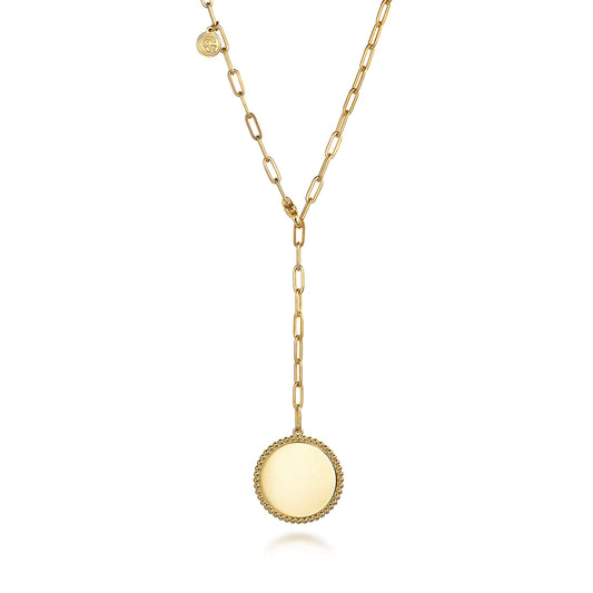 14K Yellow Gold Bujukan Pendant Hollow Chain Necklace — Gabriel & Co. NK7215-26Y4JJJ