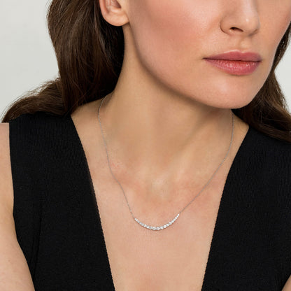 14K White Gold Prong Set Diamond Bar Necklace — Gabriel & Co. NK7396W45JJ