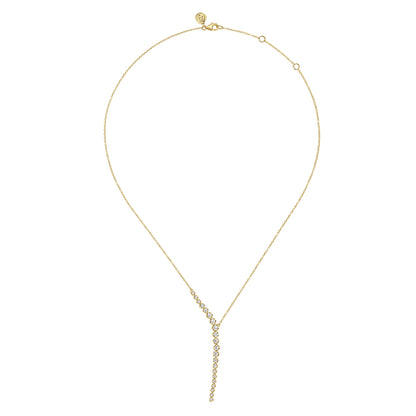 14K Yellow Gold Diamond Y Necklace — Gabriel & Co. NK7580Y45JJ