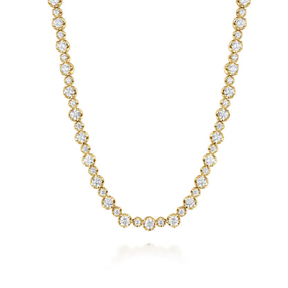 14K Yellow Gold Diamond Tennis Necklace — Gabriel & Co. NK7594Y45JJ