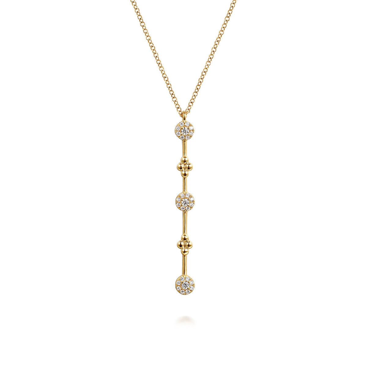 14K Yellow Gold Bujukan Diamond Bar Necklace — Gabriel & Co. NK7697Y45JJ