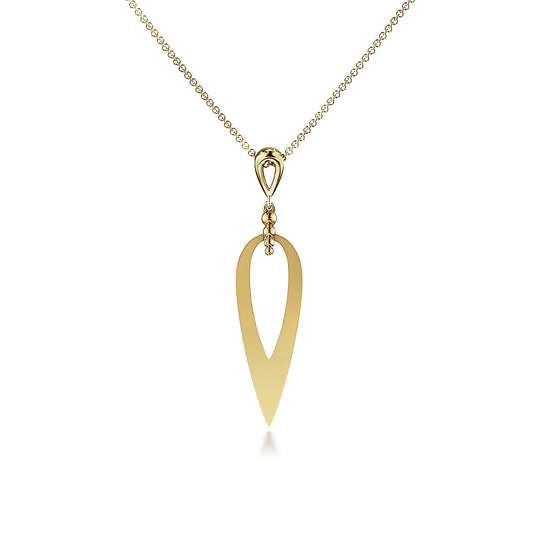14K Yellow Gold Bujukan Pendant Drop Necklace — Gabriel & Co. NK7702Y4JJJ