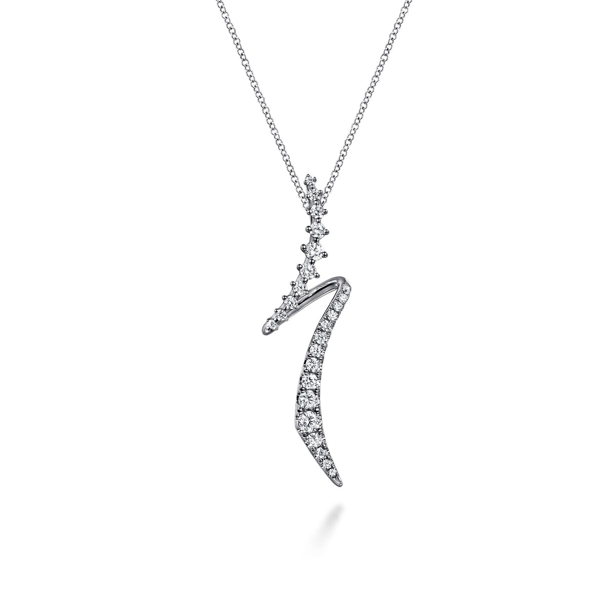 Pendant Necklace 14K White Gold Diamond 0.75ct — Gabriel & Co. NK7845W45JJ