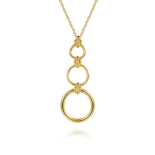 14K Yellow Gold Bujukan Link Chain Drop Necklace — Gabriel & Co. NK7981Y4JJJ