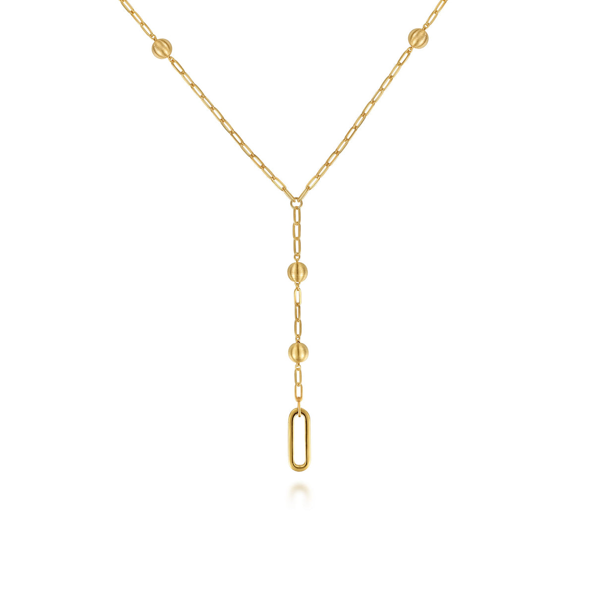 14K Yellow Plain Gold Bujukan Link Chain Y Necklace — Gabriel & Co. NK7998Y4JJJ