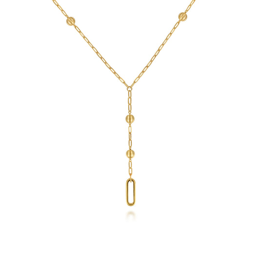 14K Yellow Plain Gold Bujukan Link Chain Y Necklace — Gabriel & Co. NK7998Y4JJJ
