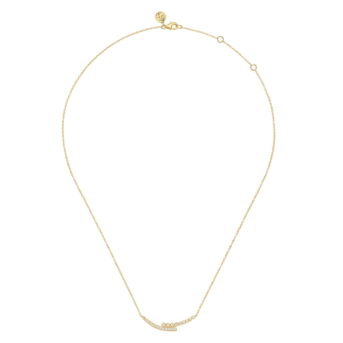 14K Yellow Gold Diamond Bypass Bar Necklace — Gabriel & Co. NK8059Y45JJ