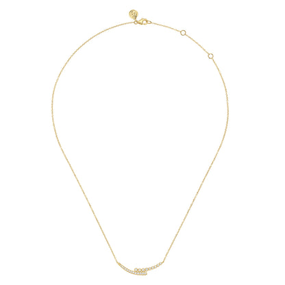 14K Yellow Gold Diamond Bypass Bar Necklace — Gabriel & Co. NK8059Y45JJ