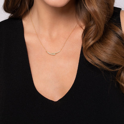 14K Yellow Gold Diamond Bypass Bar Necklace — Gabriel & Co. NK8059Y45JJ