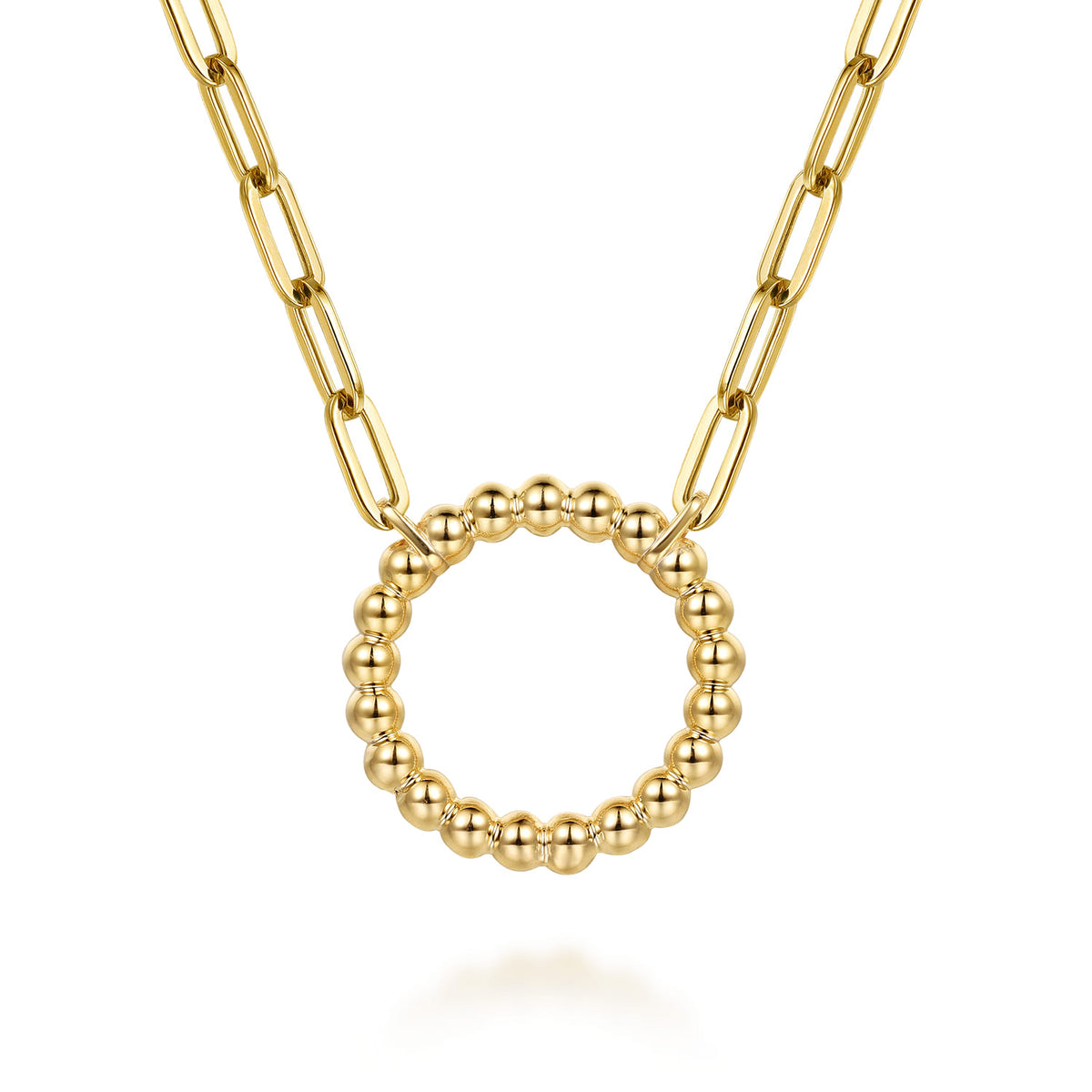 14K Yellow Gold Chain Necklace with Bujukan Circle — Gabriel & Co. NK8112Y4JJJ