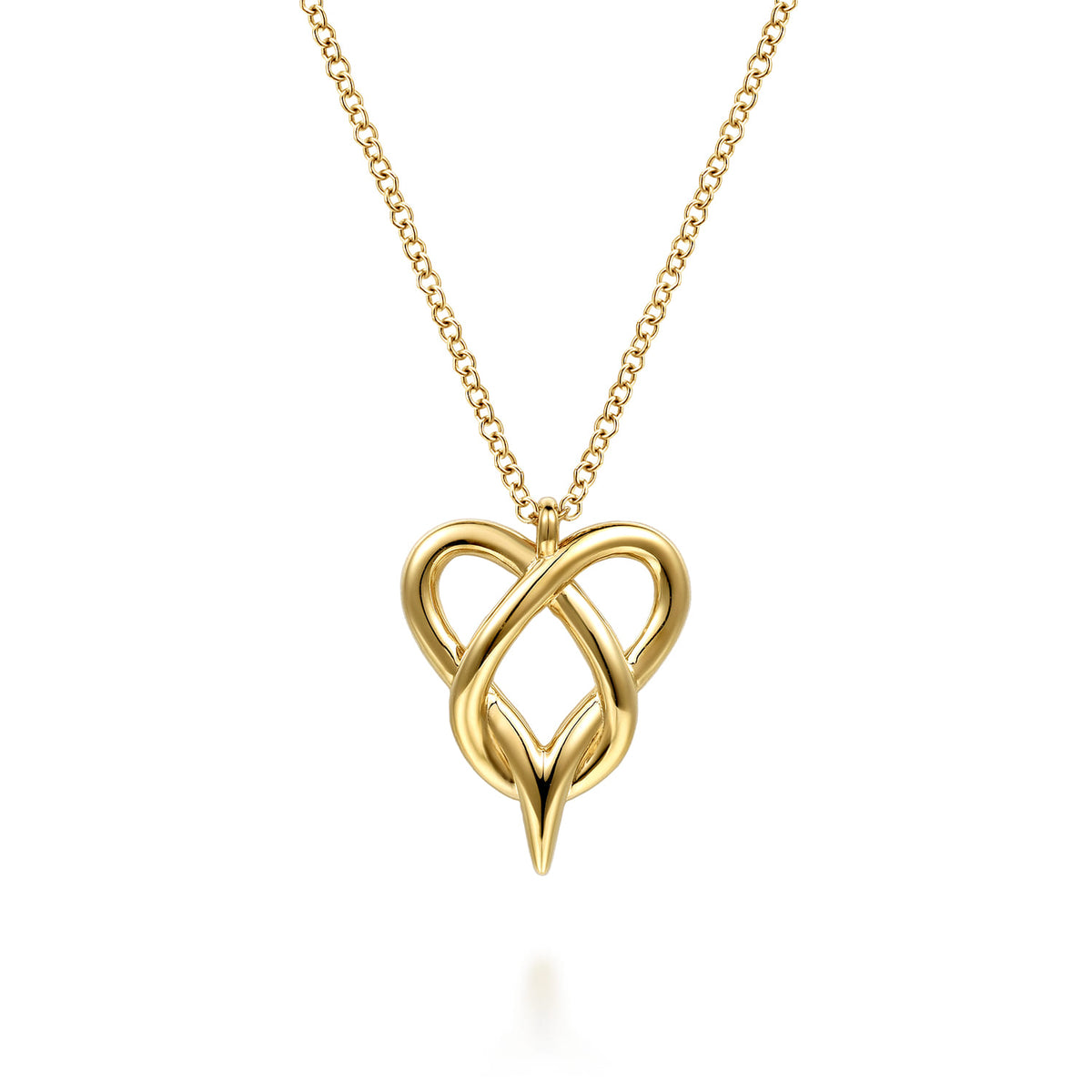 14K Yellow Gold Heart Infinity Pendant Necklace — Gabriel & Co. NK8149Y4JJJ
