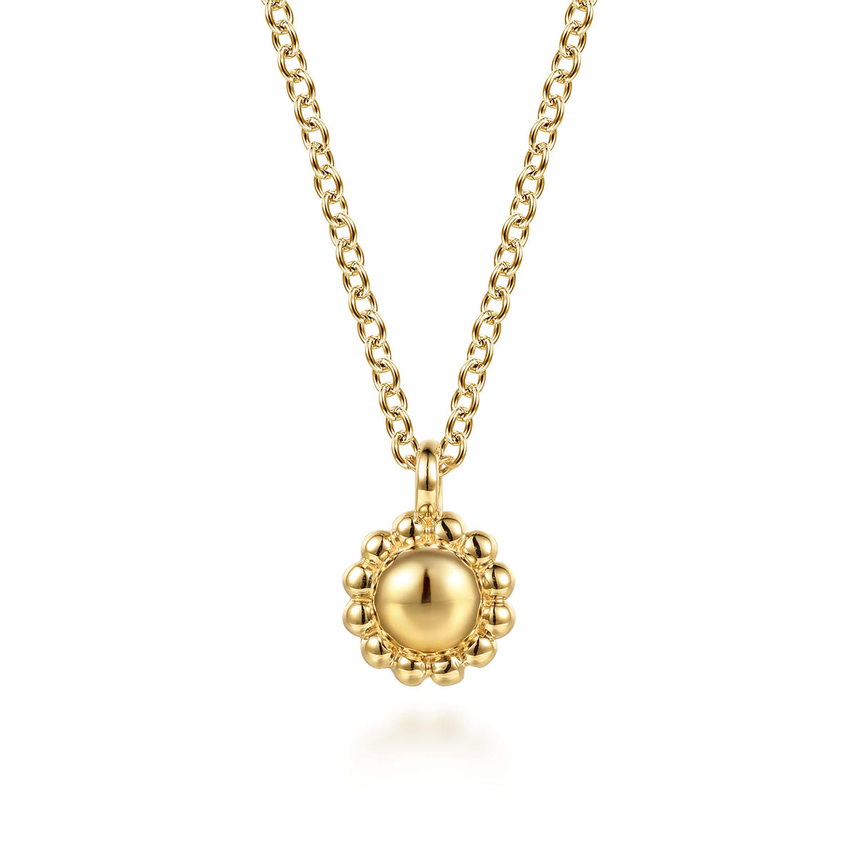 14K Yellow Plain Gold Bujukan Pendant Necklace — Gabriel & Co. NK8175Y4JJJ