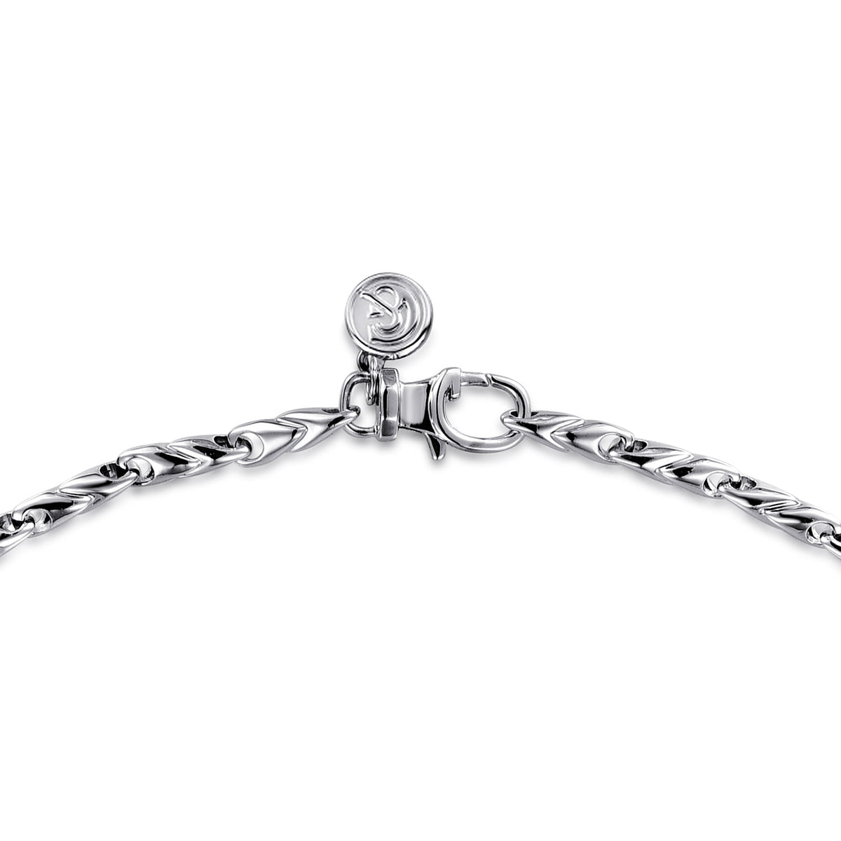 24 Inch 3.2mm 14K White Gold Mens Hollow Link Chain Necklace — Gabriel & Co. NKM6767-24W4JJJ