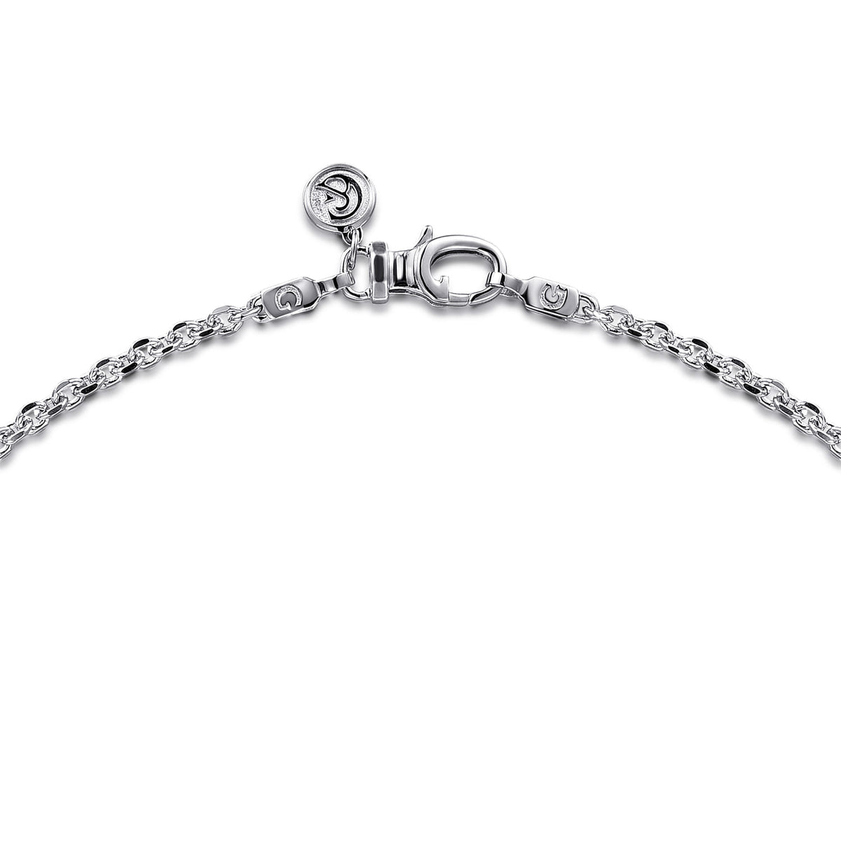22 Inch 2.85mm 14K White Gold Mens Hollow Link Chain Necklace — Gabriel & Co. NKM7009-22W4JJJ