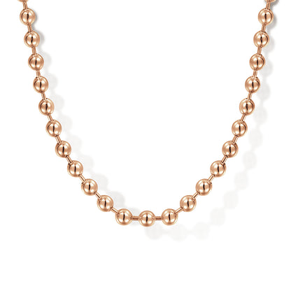 22 Inch 3mm 14K Rose Gold Mens Hollow Ball Chain Necklace — Gabriel & Co. NKM7154-22K4JJJ