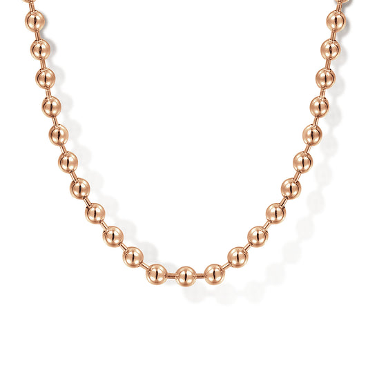 22 Inch 3mm 14K Rose Gold Mens Hollow Ball Chain Necklace — Gabriel & Co. NKM7154-22K4JJJ