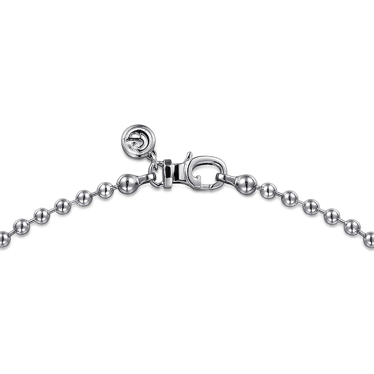 22 Inch 3mm 14K White Gold Mens Hollow Ball Chain Necklace — Gabriel & Co. NKM7154-22W4JJJ