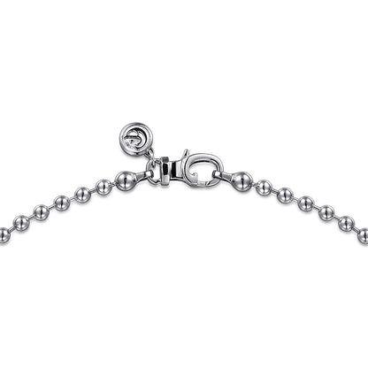 22 Inch 3mm 14K White Gold Mens Hollow Ball Chain Necklace — Gabriel & Co. NKM7154-22W4JJJ
