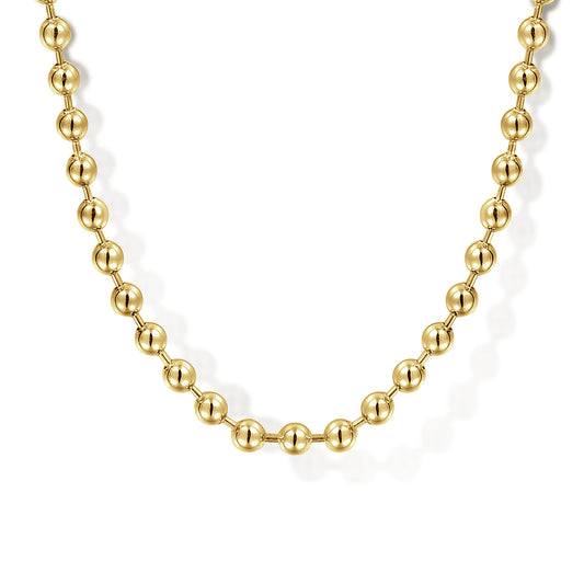 22 Inch 3mm 14K Yellow Gold Hollow Ball Chain Necklace — Gabriel & Co. NKM7154-22Y4JJJ